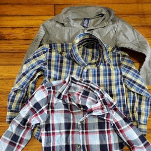 3 boys long sleeve dress shirts